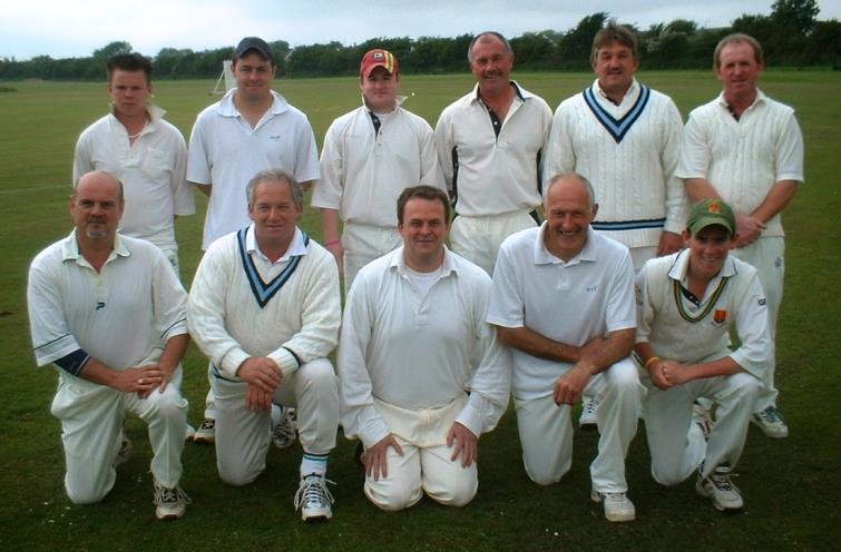Chris (front row 2nd left) with Johnston Cricket Club